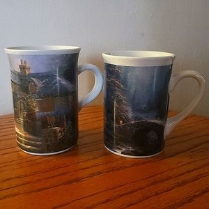 Thomas Kinkade art coffee cups